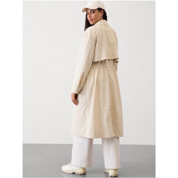 NWT Athleta Luna Trench Coat in Dune - Size: Medium - Picture 3 of 11